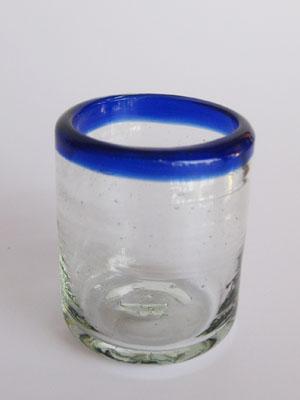 Ofertas / vasos tipo Chaser pequeo con borde azul cobalto / ste til juego de vasos pequeos tipo Chaser es ideal para acompaar su tequila con una sangrita.